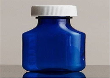 China Mesmo garrafas líquidas plásticas da medicina da espessura, garrafas líquidas azuis de uma prescrição de 3 onças fornecedor