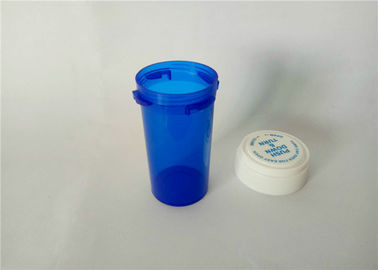 China Tubos de ensaio reversíveis do tampão do à prova de água, garrafas plásticas azuis da prescrição 16DR fornecedor