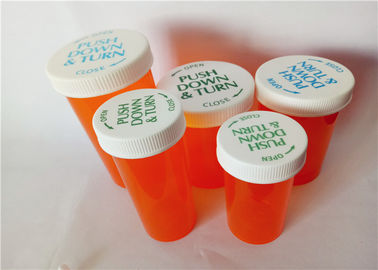China 8 tubos de ensaio resistentes da criança ambarina dos tamanhos, recipiente translúcido do comprimido da prova da criança da cor fornecedor